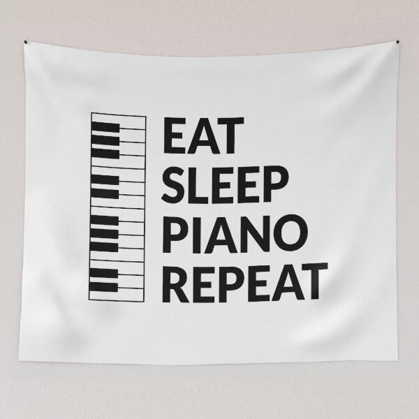 Item preview, Eat Sleep Piano Repeat designed and sold by Inspirationmotivation.