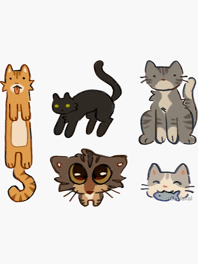 Silly Stickers Loopy Felines Art Stickers