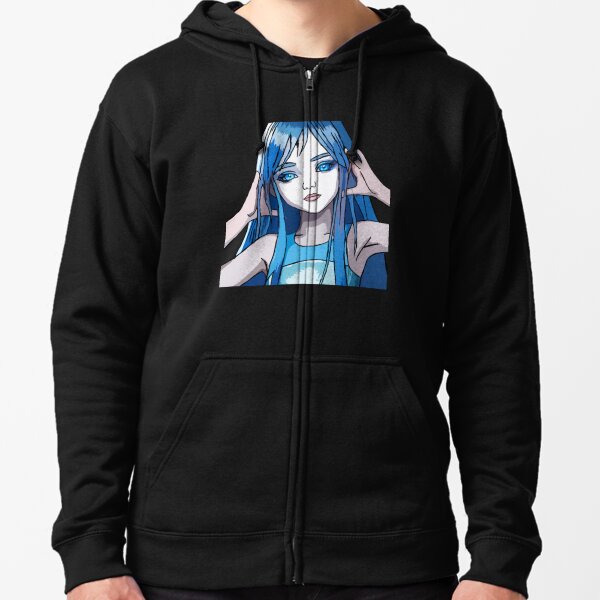 JUN INAGAWA BLUE-HAIRED GIRL HOODIE www.krzysztofbialy.com