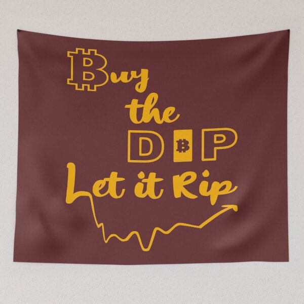 Item preview, Buy the Dip, Let it Rip [gold] designed and sold by Blended Designs ⭐⭐⭐⭐⭐.