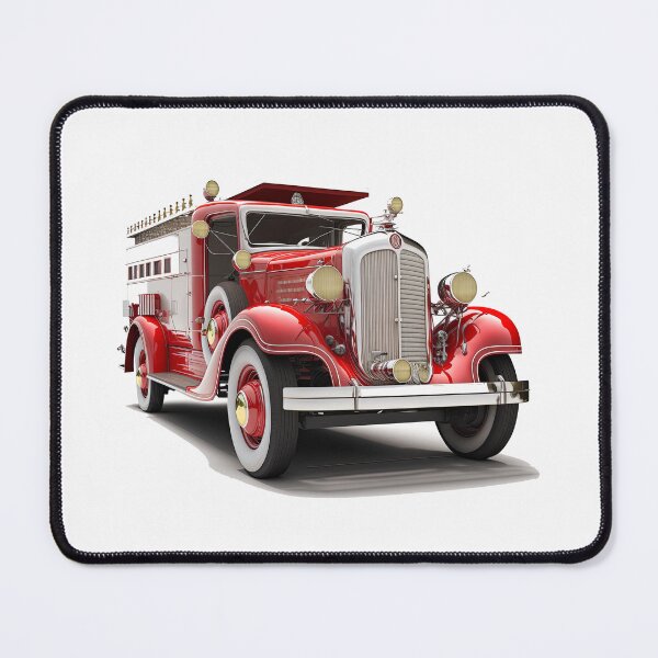 Item preview, Art Deco Fire Truck designed and sold by TheArtfulAI.