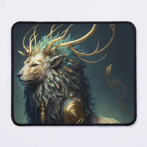 Item preview, The Divine Chimera: A Fusion of Lion and Deer in One Mythical Being designed and sold by Bold Dark savage.