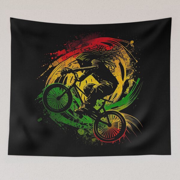 Item preview, BMX Design - for BMX riders and lovers, vintage, retro, Jamaica style (1) designed and sold by TourDePassion.