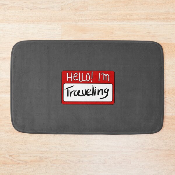 Item preview, Hello I'm high Traveling nametag / name card luggage sticker designed and sold by Gwebbel.