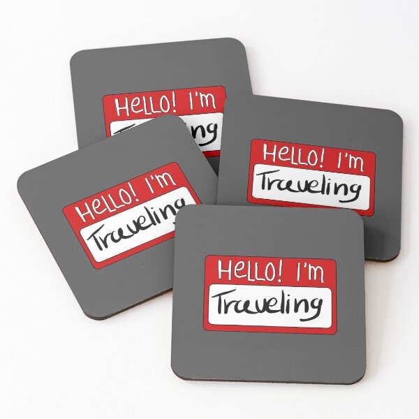 Item preview, Hello I'm high Traveling nametag / name card luggage sticker designed and sold by Gwebbel.