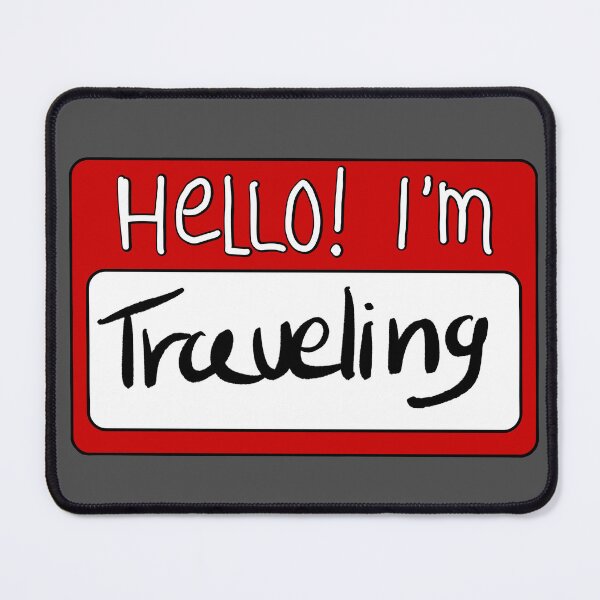Item preview, Hello I'm high Traveling nametag / name card luggage sticker designed and sold by Gwebbel.