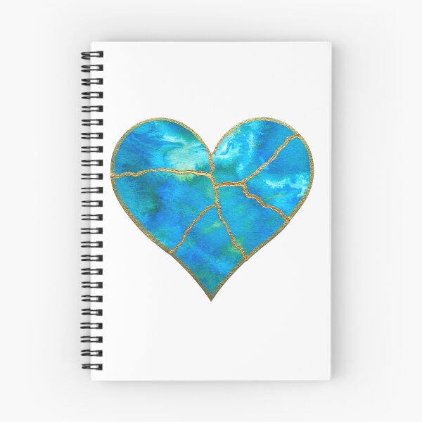 Item preview, Kintsugi Mended Heart - Sea designed and sold by JuliAnnGessler.