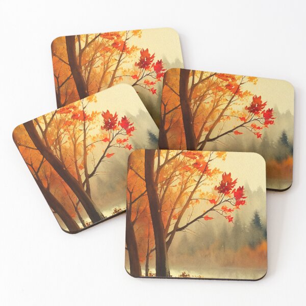 Item preview,  Colorful Autumn Landscape Watercolor 3 designed and sold by Red Witch Art.