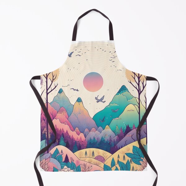 Item preview, Pastel Mountain Scene | Peaceful Mountains | Earth Tone Mountains | Mountain Design | Trees Pattern | Mountain Logo designed and sold by Synthetic-Intel.