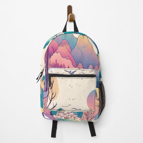 Item preview, Pastel Mountain Scene | Peaceful Mountains | Earth Tone Mountains | Mountain Design | Trees Pattern | Mountain Logo designed and sold by Synthetic-Intel.