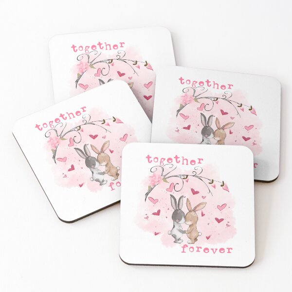 Item preview, Valentine's Day Cute Bunny Couple Together Forever 4 designed and sold by TasimaDesign.