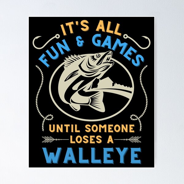 Fun Games Until Someone Loses Walleye Retro Ice Fishing Dad Zip Up Hoodie  Back Print