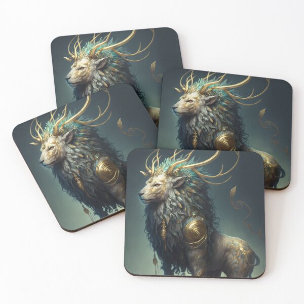 Item preview, The Divine Chimera: A Fusion of Lion and Deer in One Mythical Being designed and sold by Bold Dark savage.