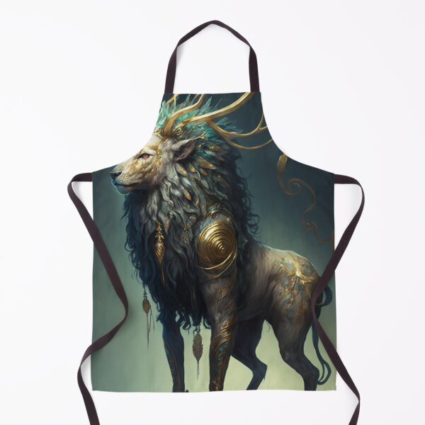 Item preview, The Divine Chimera: A Fusion of Lion and Deer in One Mythical Being designed and sold by Bold Dark savage.