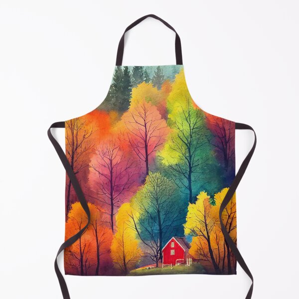 Item preview, Colorful Autumn Landscape Watercolor 4 designed and sold by Red Witch Art.