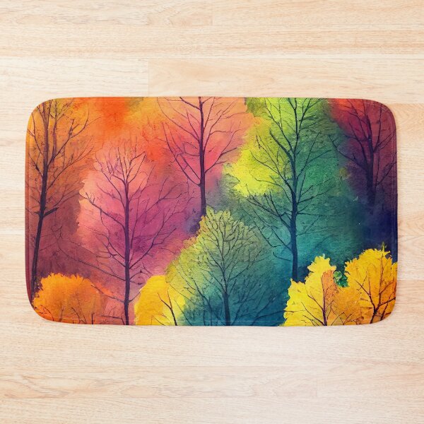 Item preview,  Colorful Autumn Landscape Watercolor 4 designed and sold by Red Witch Art.