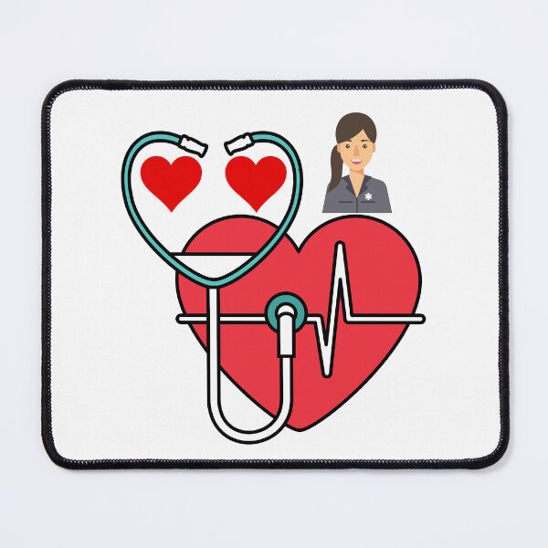 Item preview, girls women nurses valentines day hearts stethoscope designed and sold by stor11.