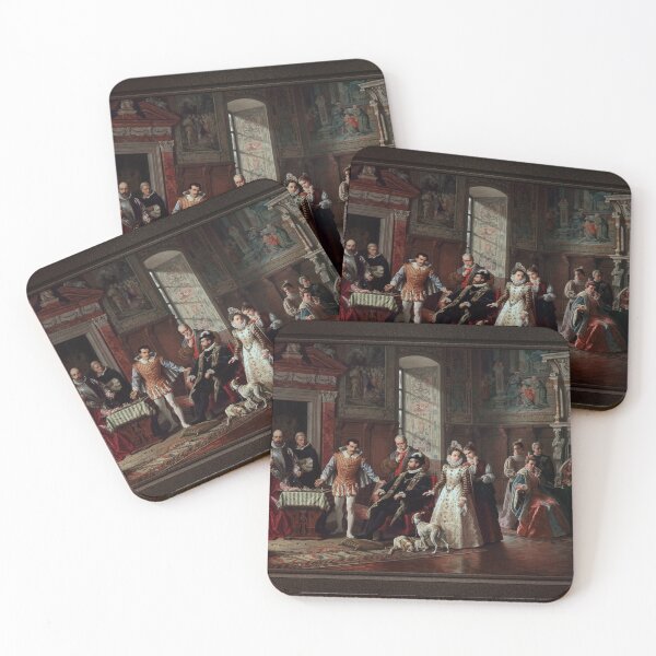 Item preview, Leonardo da Cutro and Ruy Lopez Play Chess at the Spanish Court by Luigi Mussini Remastered Xzendor7 Classical Art Old Masters Reproductions designed and sold by Xzendor7 Digital Art Creations.