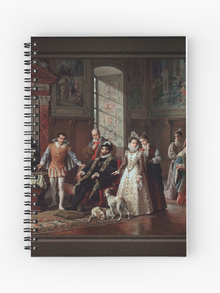Leonardo da Cutro and Ruy Lopez Play Chess at the Spanish Court by Luigi  Mussini Remastered Xzendor7 Classical Art Old Masters Reproductions Spiral  Notebook for Sale by xzendor7