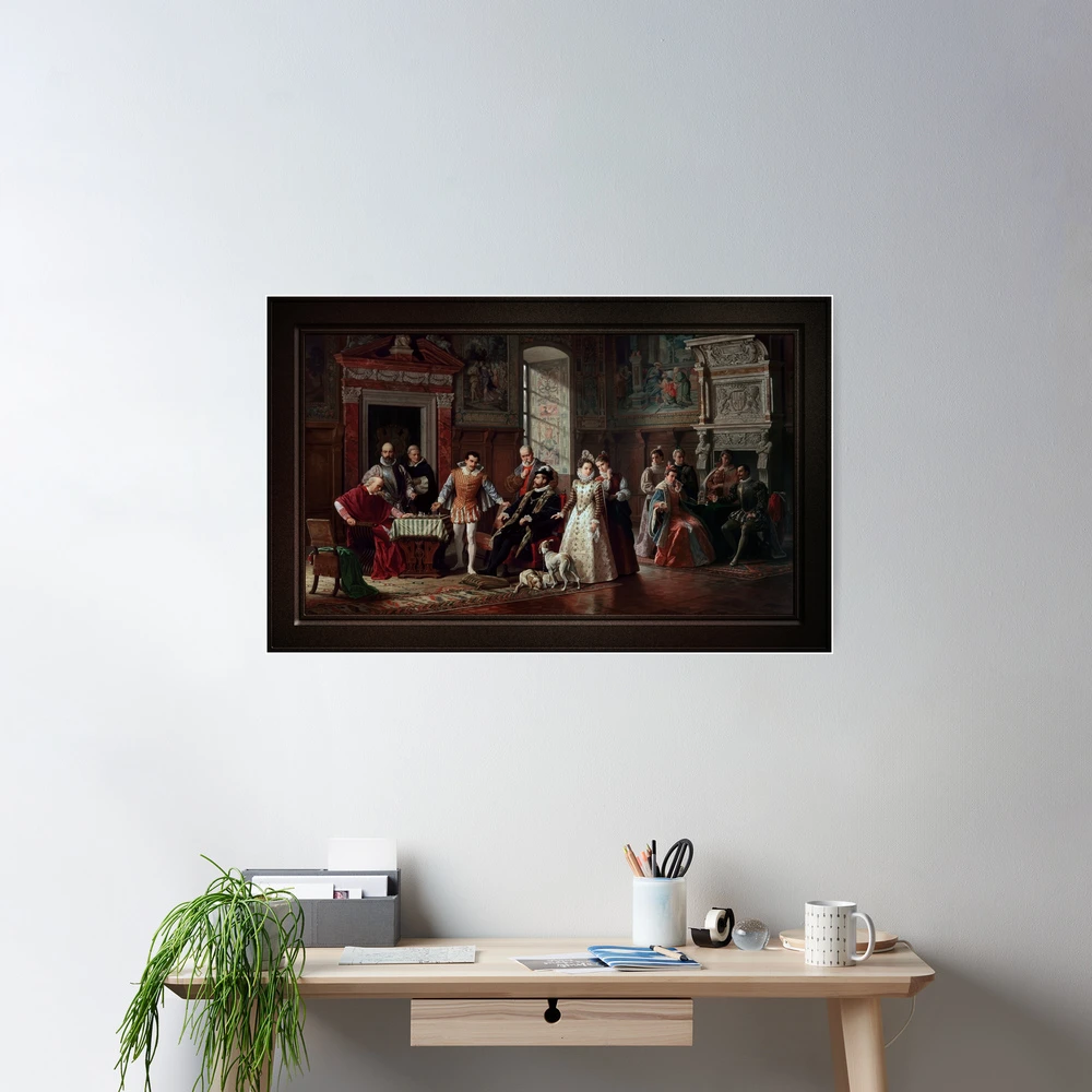 Leonardo da Cutro and Ruy Lopez Play Chess at the Spanish Court by Luigi  Mussini Remastered Xzendor7 Classical Art Old Masters Reproductions Spiral  Notebook for Sale by xzendor7