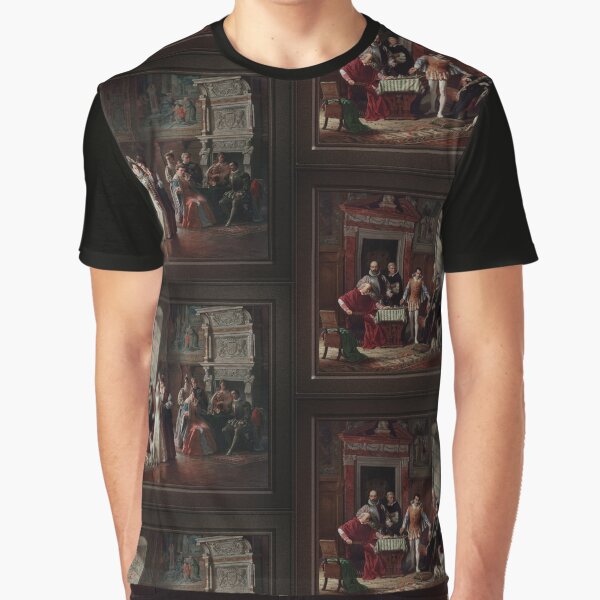 Leonardo da Cutro and Ruy Lopez Play Chess at the Spanish Court by Luigi  Mussini Remastered Xzendor7 Classical Art Old Masters Reproductions Kids  T-Shirt for Sale by xzendor7