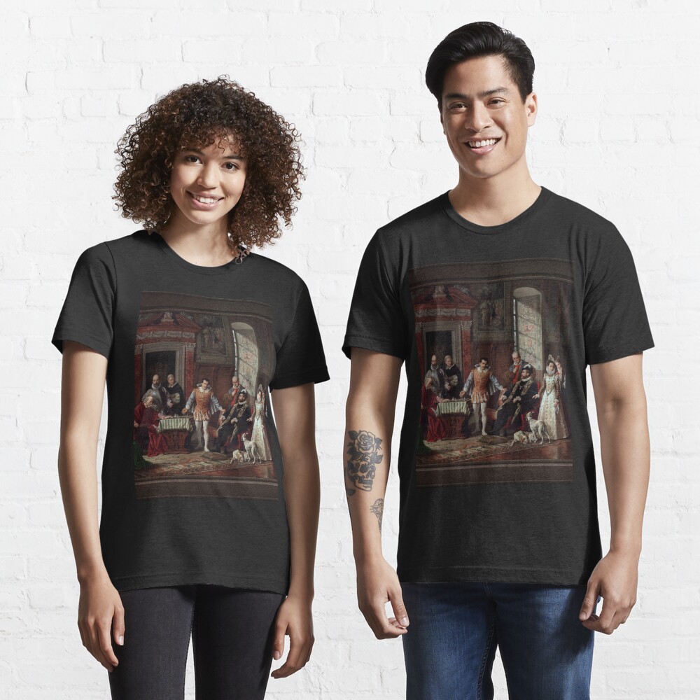 Leonardo da Cutro and Ruy Lopez Play Chess at the Spanish Court by Luigi  Mussini Remastered Xzendor7 Classical Art Old Masters Reproductions Kids  T-Shirt for Sale by xzendor7