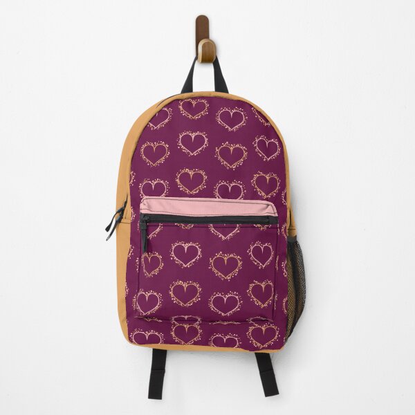 Item preview, Sparkling Gold and Tyrian Purple - Pretty Hearts Pattern designed and sold by Daniel Bevis Design.
