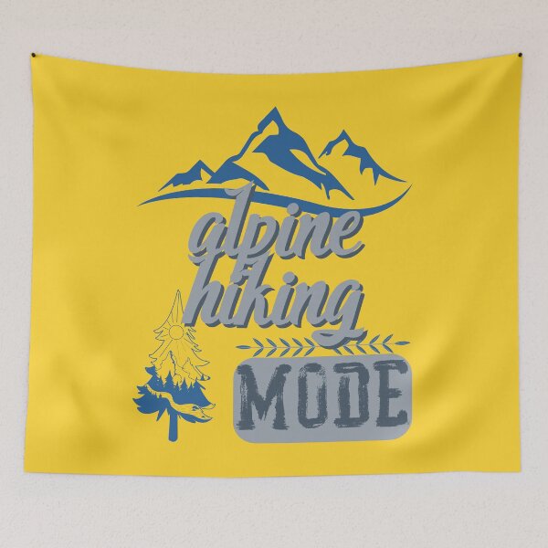 Item preview, alpine hiking mode, forest river sun inside tree pine designed and sold by movie-popcorn.