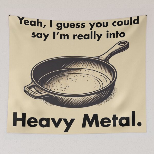 Item preview, Cast Iron, the Original Heavy Metal. designed and sold by JustTryWinning.