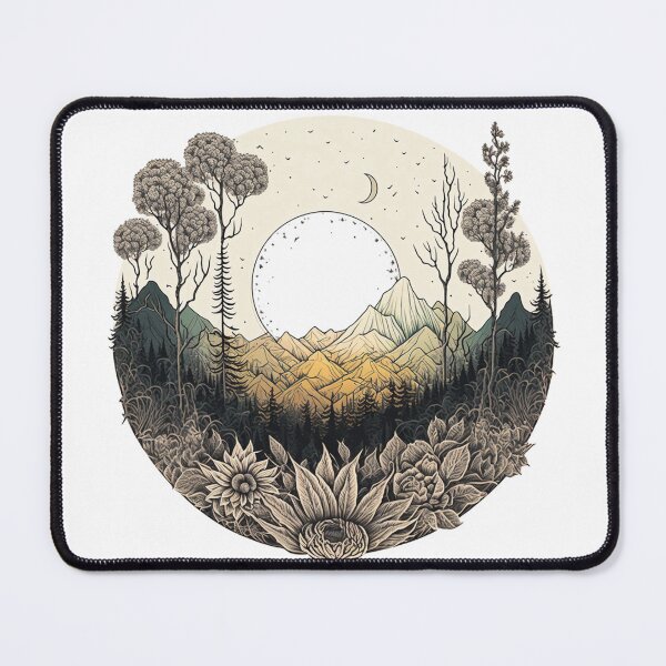 Item preview, Haunted Forest and Trees | Vintage Forest | Forest Pattern | Woods Design | Trees Pattern | Tree Woodcarving  designed and sold by Synthetic-Intel.