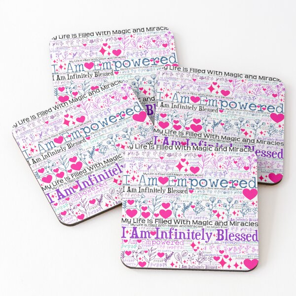 Item preview, Empowering Self Love Affirmations with Hearts and Sparkles designed and sold by frankie5368.