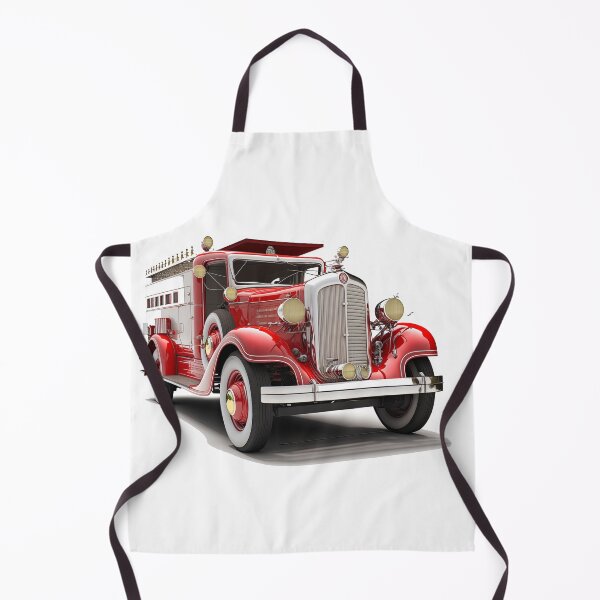Item preview, Art Deco Fire Truck designed and sold by TheArtfulAI.