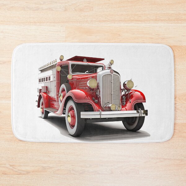 Item preview, Art Deco Fire Truck designed and sold by TheArtfulAI.