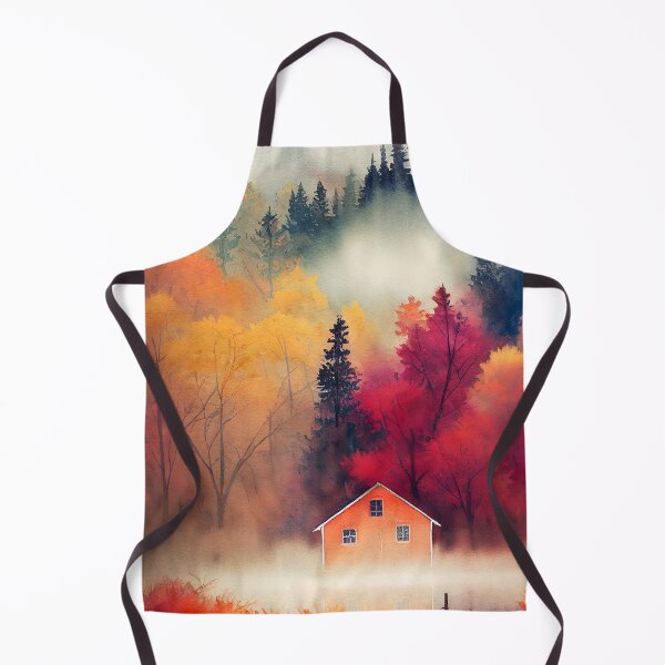 Item preview, Colorful Autumn Landscape Watercolor 6 designed and sold by Red Witch Art.