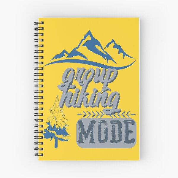 Item preview, group hiking mode, forest river sun inside tree pine designed and sold by movie-popcorn.