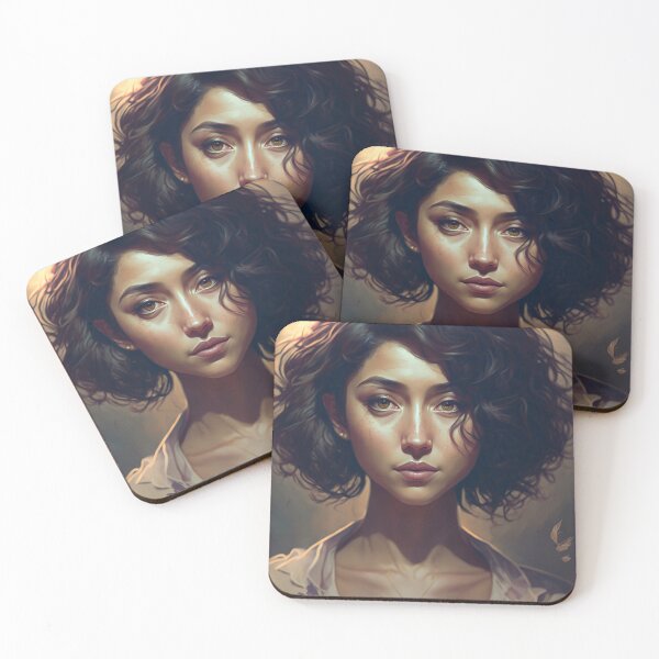 Item preview, Belleza en ondas cortas: la chica del cabello ondulado designed and sold by Bold Dark savage.