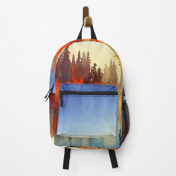 Item preview, Colorful Autumn Landscape Watercolor 7 designed and sold by Red Witch Art.