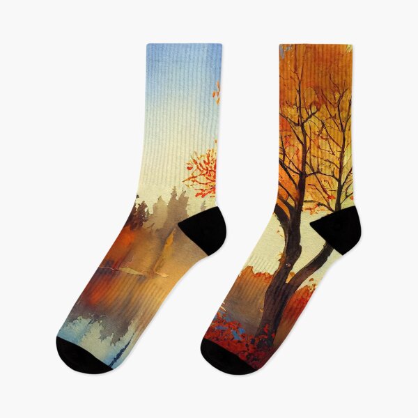 Item preview,  Colorful Autumn Landscape Watercolor 7 designed and sold by Red Witch Art.