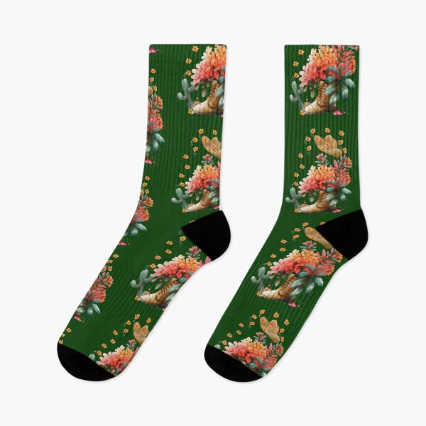 Item preview, Cowboy hiking Boots And Flowers designed and sold by fatydesignspace.
