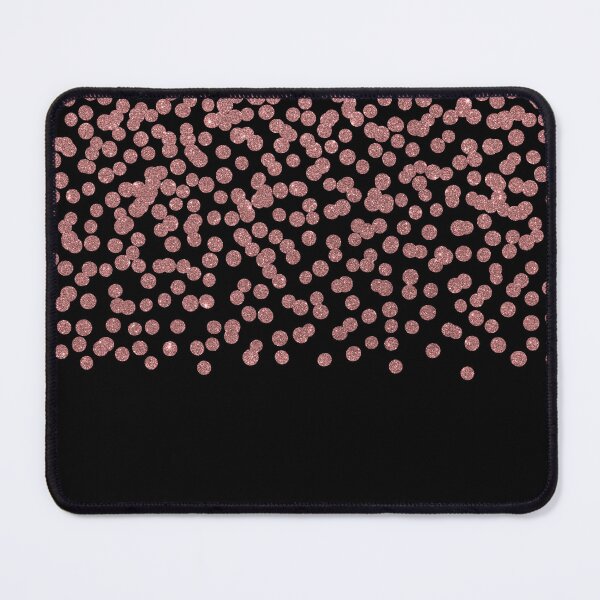 Item preview, Rose Gold Glitter Dots and Black Decorative Border designed and sold by CheriesArt.