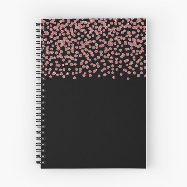 Item preview, Rose Gold Glitter Dots and Black Decorative Border designed and sold by CheriesArt.