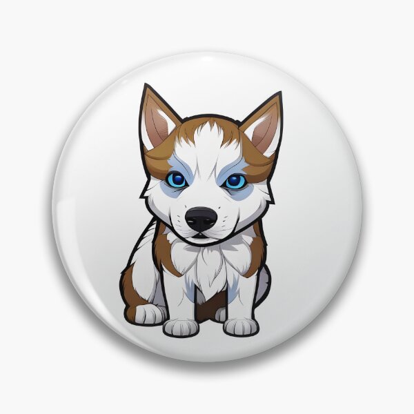 Item preview, Cute husky, cartoon drawing, Ai Generated Art  designed and sold by ACC .