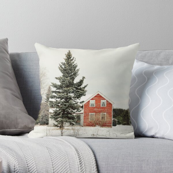 The Red House Throw Pillow