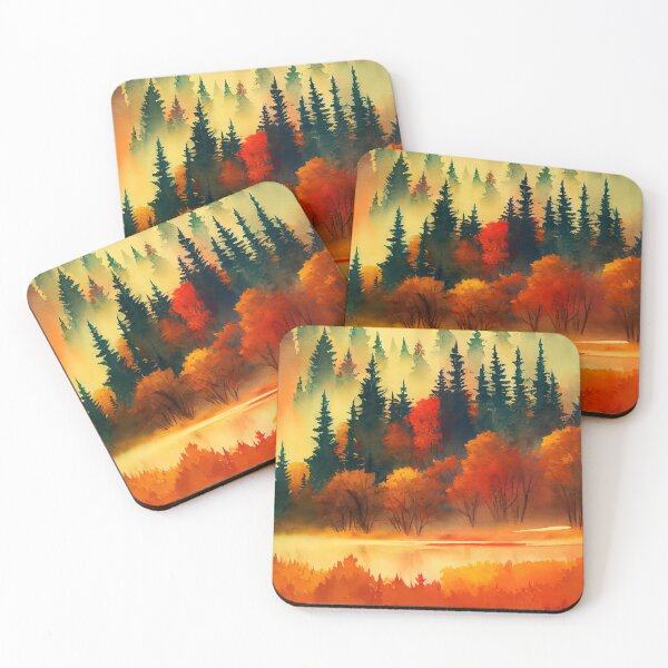 Item preview,  Colorful Autumn Landscape Watercolor 8 designed and sold by Red Witch Art.