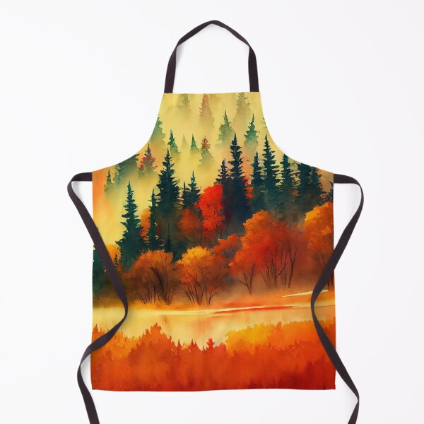 Item preview, Colorful Autumn Landscape Watercolor 8 designed and sold by Red Witch Art.