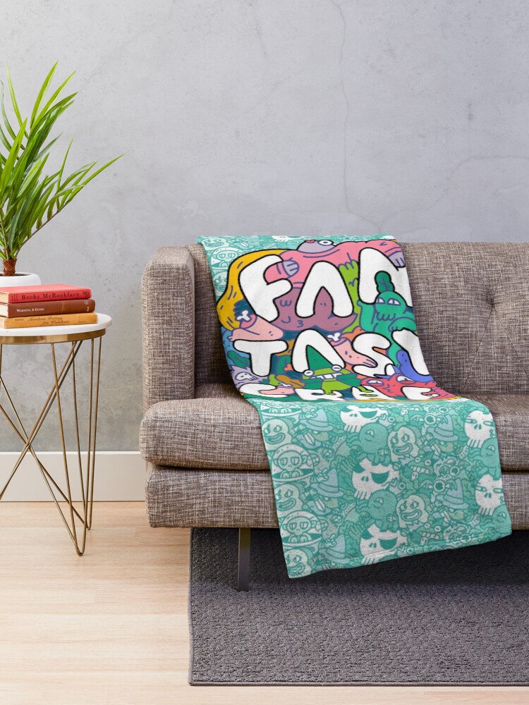 Alternate view of Cute Fantasy Craft Throw Blanket