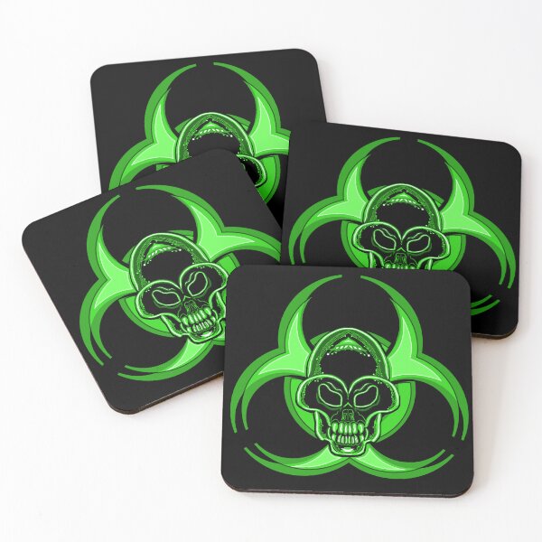 Item preview, Cyberpunk/Cybergoth Biohazard Skull designed and sold by shadowinkdesign.