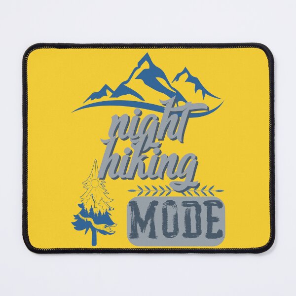 Item preview, night hiking mode, forest river sun inside tree pine designed and sold by movie-popcorn.