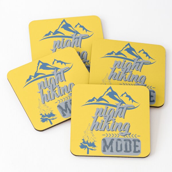 Item preview, night hiking mode, forest river sun inside tree pine designed and sold by movie-popcorn.
