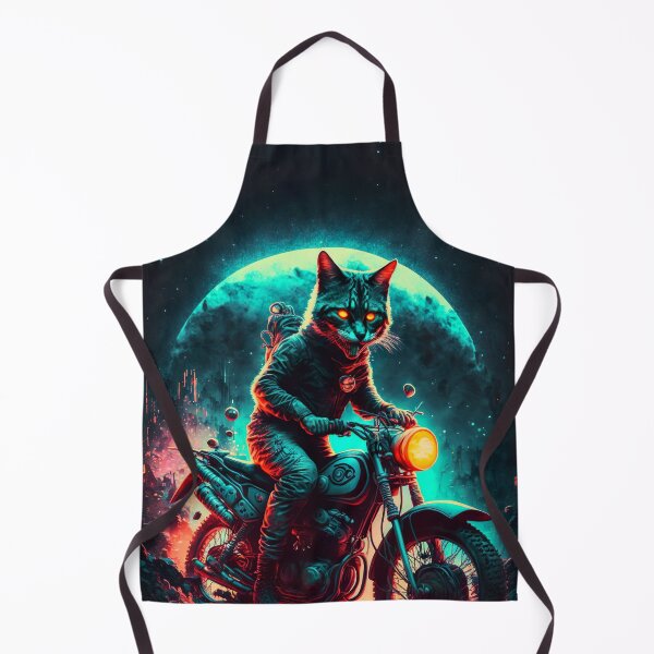 Item preview, Cyber Cat Riding Dirt Bike designed and sold by KoolArtDistrict.
